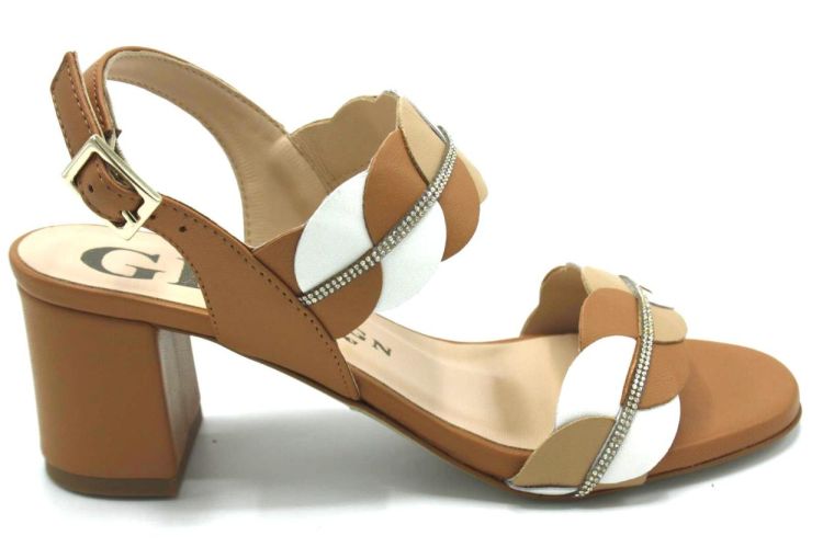 GP Design GP SANDAAL ECRU COGNAC (2960-T60 NAP.CUOIO -AVORIO) - New Port