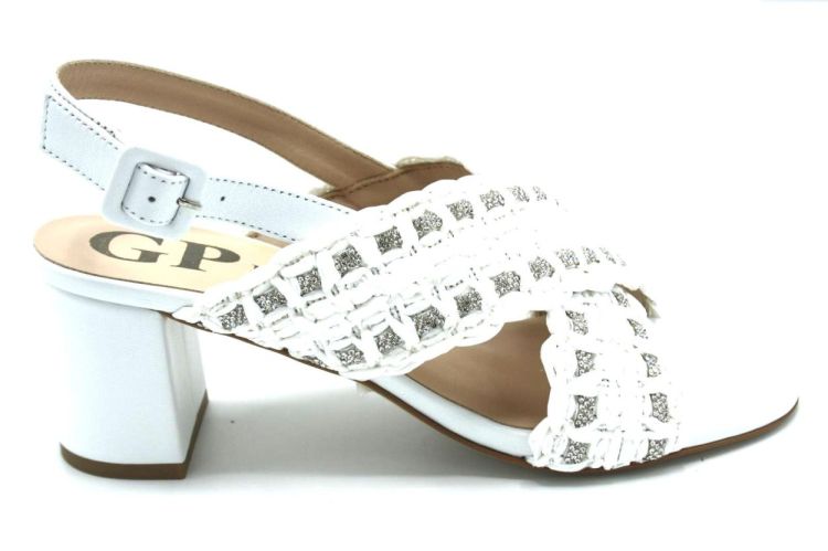 GP Design GP SAND.WIT ZILVER RAFIA (3043/112-T60 NAP.BIANC  RAF.BIANC) - New Port
