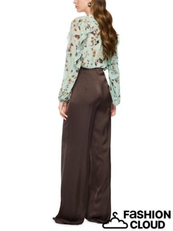 marccain collection MARCCAIN Coll Pants Chocolate Brown (BC 81.41 W60/697/Warri/ Wide Fit/ High W) - New Port