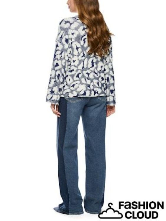 marccain collection MARCCAIN Coll Trui Blauw/Ecru ( BC 41.02 M03/112 ) - New Port