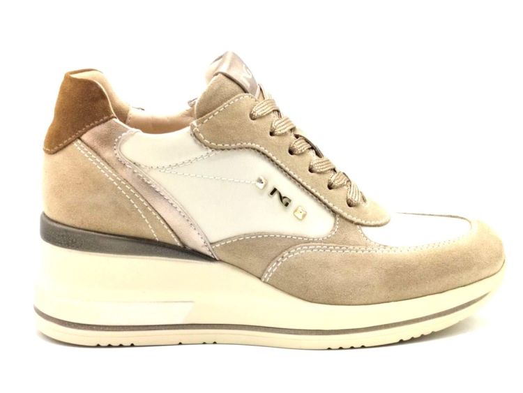 Nero Giardini NERO GIARD.SNEAKER BEIGE (I617390 -D 421 LEDER VELOUR COL NUDO) - New Port