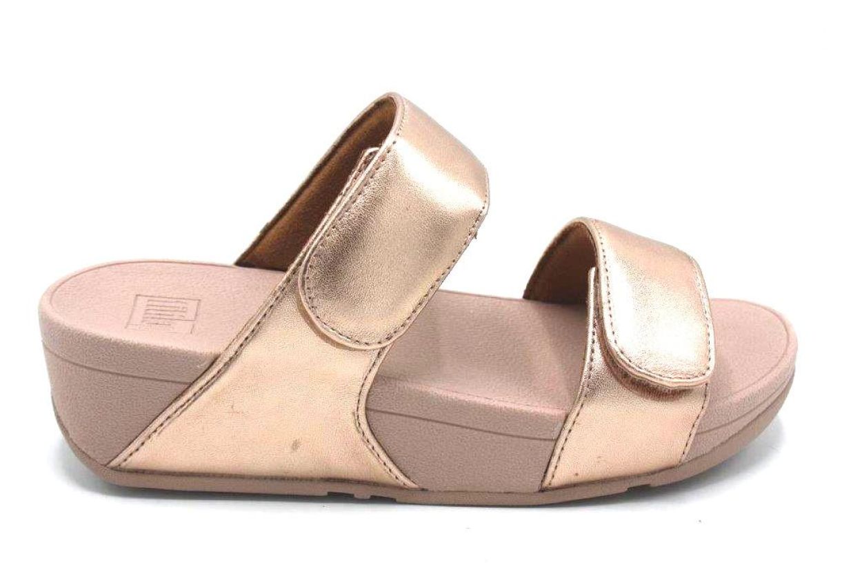 Fitflop FIT FLOP DAMES MUIL METALLIC  ROOS (FV6-323-LULU  LEATHER ROSE GOLD) - New Port