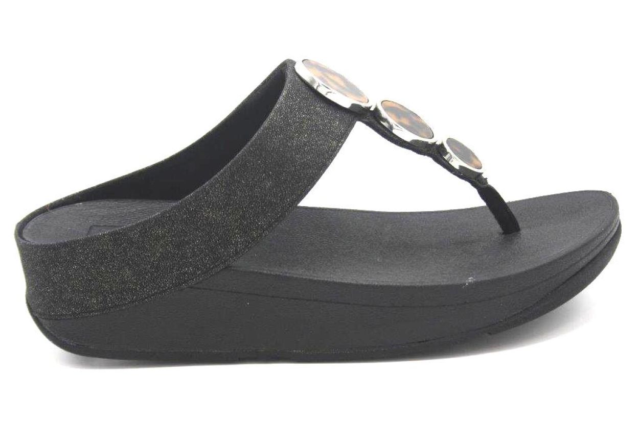 Fitflop FIT FLOP SIPPER HALO TOE P.ZWART (EP4-090 HALO TOE POST BLACK) - New Port